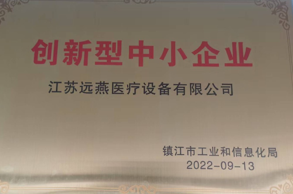 遠(yuǎn)燕醫(yī)療榮獲創(chuàng)新型中小企業(yè)稱號